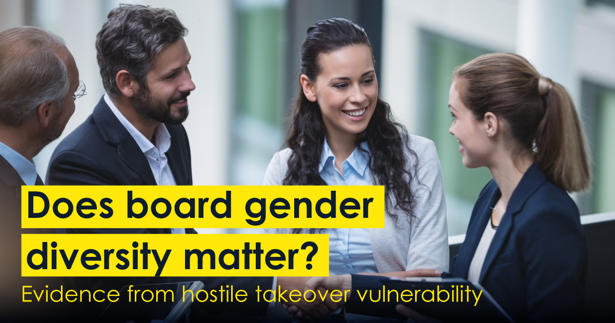 Does Board Gender Diversity Matter? Evidence From Hostile Takeover 