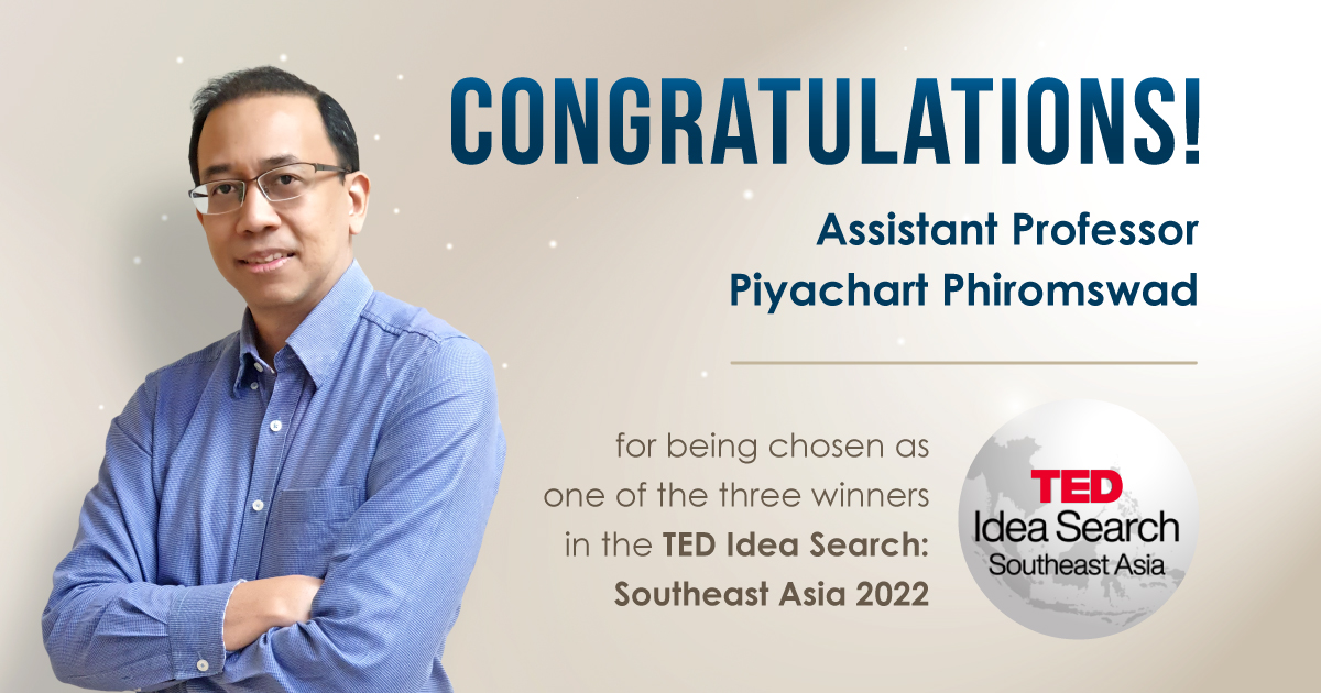 Sasin Professor was chosen in the TED Idea Search: Southeast Asia 2022 ...