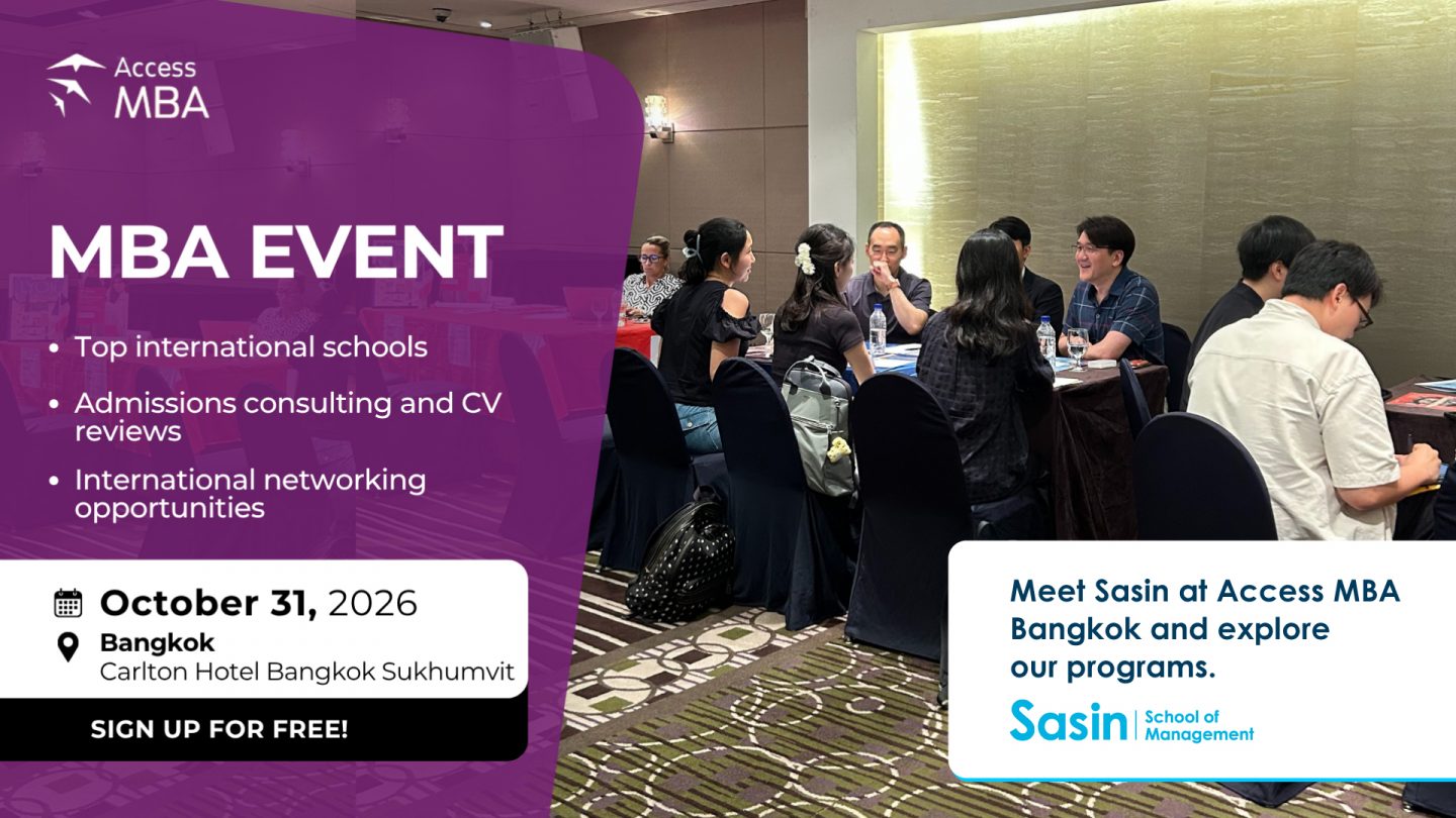 Meet Sasin at Access MBA Bangkok 2026